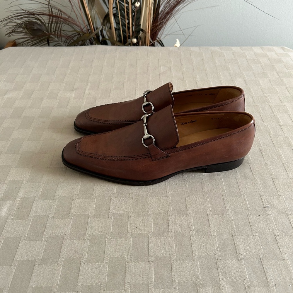 Mezlan Tours Calfskin Leather Horsebit Loafers - Picture 4 of 12